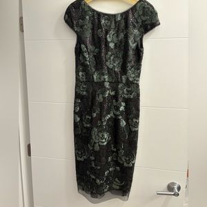 Vera Wang sequin floral printed dress